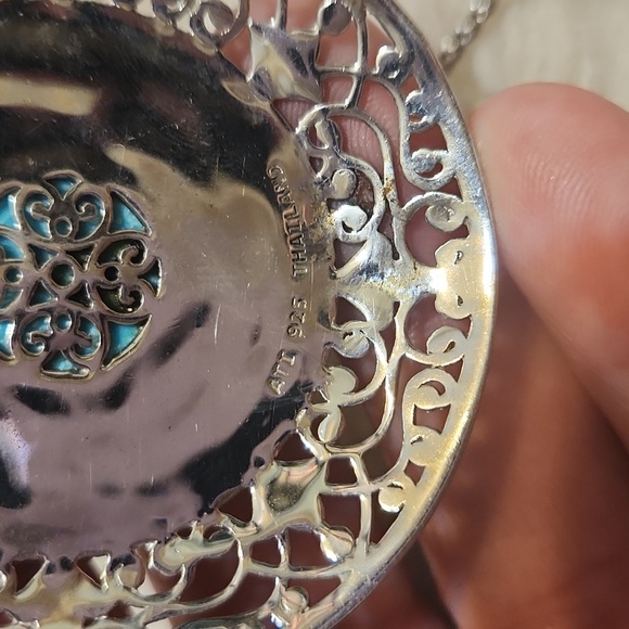 Sterling silver necklace 30" - Picture 3 of 4